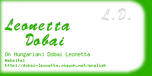 leonetta dobai business card